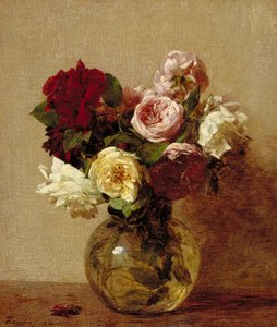 バラ、1884 作： Ignace Henri Jean Fantin Latour