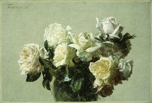 バラ、1885 作： Ignace Henri Jean Fantin Latour