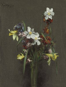 春の花;春の花、1873 作： Ignace Henri Jean Fantin Latour