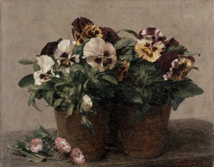 パンジーとデイジーの静物、1889