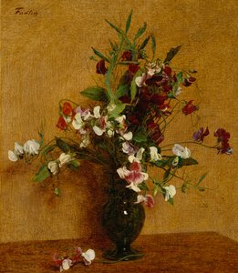 スイートピー;スイートピー、1888 作： Ignace Henri Jean Fantin Latour