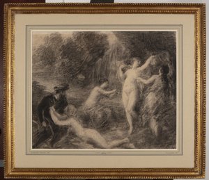 タンハウザー・オ・ヴィーナスベルク（紙にチョーク 作： Ignace Henri Jean Fantin Latour