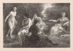 入浴者、1896年。 作： Ignace Henri Jean Fantin Latour