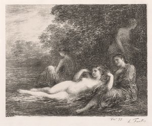 入浴者、1898年。 作： Ignace Henri Jean Fantin Latour