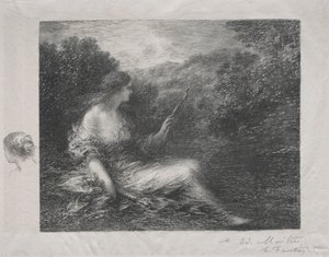ハントレス、1892年。 作： Ignace Henri Jean Fantin Latour