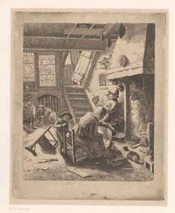 夫と子供たちと一緒にパンケーキ屋さん 作： Ignace Joseph de Claussin (attributed to)