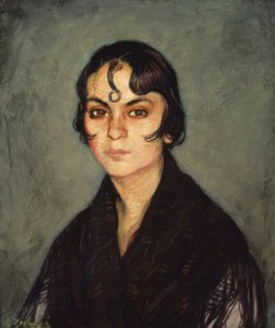 （フロントにカーリーがいる女性）-XXセンチュリー 作： Ignacio Zuloaga y Zabaleta