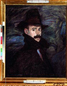 自画像。 Ignacio Zuloaga y Zabaleto (1870-1945) の絵画。 キャンバスに油彩、76 x 65 cm。 スペインの芸術。 プーシキン美術館、モスクワ。 作： Ignacio Zuloaga y Zabaleta