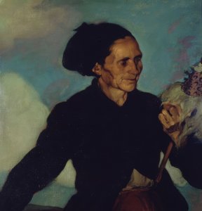 スピニングウーマン-1911-O - L-63X65 CM 作： Ignacio Zuloaga y Zabaleta