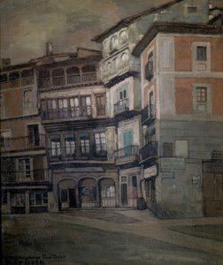 スペインの村-カスティーリャの風景-オイル-ファブリック-93 X 77 CM 作： Ignacio Zuloaga y Zabaleta