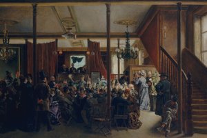 1876年、ニューヨーク州クリントン・ホールでの競売。