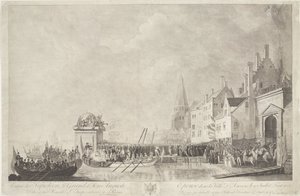 アンコムスト・ヴァン・ナポレオン、ジョゼフィーヌ・テ・アントウェルペン、1803年 1803 年 7 月 18 日のアントワープ市へのナポレオン大王とオーギュスト夫人の入場 (オブジェクトのタイトル) 作： Ignatius Joseph van den Berghe