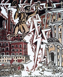 「赤い稲妻」、1919 年。 作： Ignaty Nivinsky