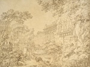 廃墟のある風景 作： イグナツィオ・デゴッティ