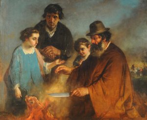 ロースト、1871年頃（キャンバスに油彩） 作： Ignazio Manzoni