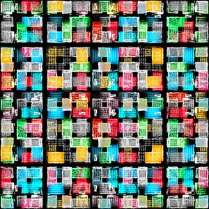 鮮やかな抽象的なブロック 作： 