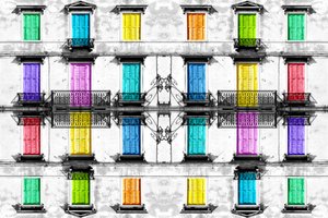 鮮やかなウィンドウファサード 作： 