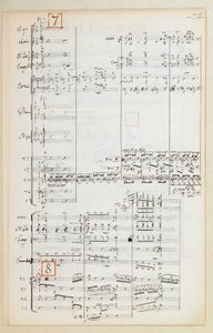 イーゴリ・ストラヴィンスキー（1882-1971）による「火の鳥」組曲の縮小管弦楽付き原稿譜 作： イーゴリ・ストラヴィンスキー