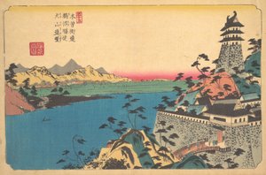 19世紀の鵜沼城。 作： Ikeda Eisen