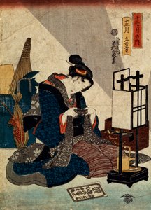 シリーズ「十二ヶ月」の「十二ヶ月の終わり」、c1840-c1848 作： Ikeda Eisen