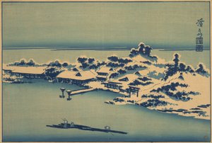 冬の風景、19 世紀初頭から半ば。 作： Ikeda Eisen