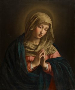 祈りの聖母、c.1629-85（キャンバスに油彩）