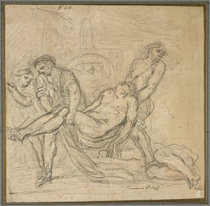 聖アブドンと聖千年の墓クリスチャン殉教者、1653-1657 作： Il and Brueghel, Abraham Borgognone
