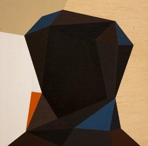 ファセットを施した抽象的な肖像画 作： 