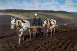 レオン・トルストイ労働者 作： Ilya Efimovich Repin