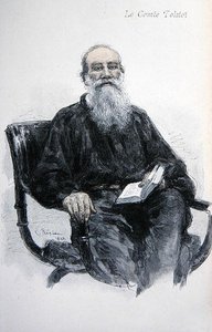 トルストイ(1828-1910) 作： Ilya Efimovich Repin