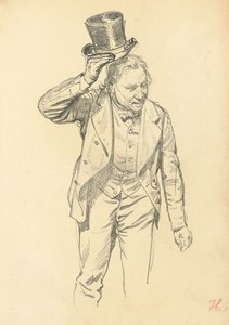 帽子をひっくり返す男c。 1872-1875 作： Ilya Efimovich Repin