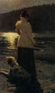 月明かりの夜、1896 作： Ilya Efimovich Repin