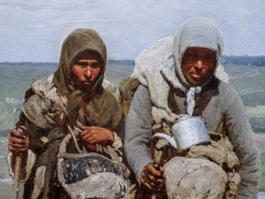 巡礼者の敬虔な女性（詳細） 作： Ilya Efimovich Repin