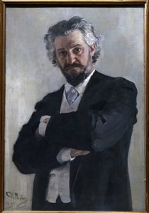 Portrait de Alexander Verzhbilovich (Verzhbilovic, Verzhibilovic, Vierzbilovich, Wierzbillowicz, Wierzbilovich, Wierzbilovicz, Wierzbilowi​​cz) (1850-1911), violoncelliste russe, en 1895. Peinture de Ilia Iefimovitch Repine (Ilya Yefimovich Repin) (1844-19 作： Ilya Efimovich Repin