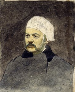 ロシアの作曲家ミハイル・イワノビッチ・グリンカ (1804-1857) の肖像 (ミハイル・I. グリンカ) - イリヤ・エフィモビッチ・レーピン (1844-1930) 作、厚紙に水彩 (28x23 cm)、1870年頃 - I. レーピン記念博物館ペナテス、近くサンクトペテルブルク (ロシア) 作： Ilya Efimovich Repin