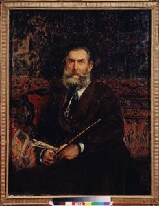Portrait du peintre Alexei Bogolyubov (Bogolyubov y Bogolyubov) (1824-1896)。 Peinture de Ilya Yefimovitch Repin (Ilya Repine) (1844-1930), huile sir toile 作： Ilya Efimovich Repin