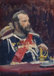 アレクセイ・ニコラエビッチ・クロパトキン将軍の肖像1848-1925、1901-1902年頃 作： Ilya Efimovich Repin
