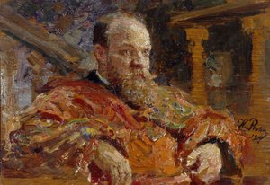 Pavel Viktorovich Delarov 1851-1913、1910の肖像 作： Ilya Efimovich Repin