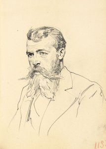 口ひげとあごひげを持つ男の肖像c。 1872-1875