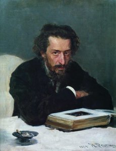 作曲家Pavel Ivanovich Blarambergの肖像、1884年 作： Ilya Efimovich Repin