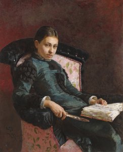 アーティストの妻、ヴェラレピーナの肖像、1878年 作： Ilya Efimovich Repin