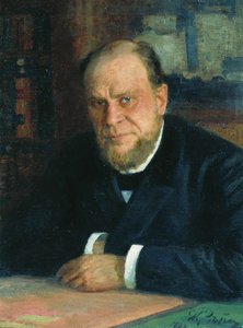 弁護士と著者の肖像Anatoli Fyodorovich Koni 1844-1927、1898 作： Ilya Efimovich Repin