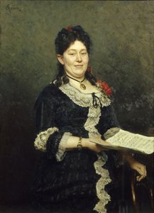 オペラ歌手のアレクサンドラ・モラスの肖像1845-1929、1883 作： Ilya Efimovich Repin