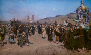 クルスク州の宗教行列 作： Ilya Efimovich Repin