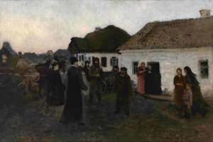 帰国、1876-1877 作： Ilya Efimovich Repin