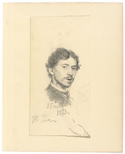 自画像、1873 作： Ilya Efimovich Repin