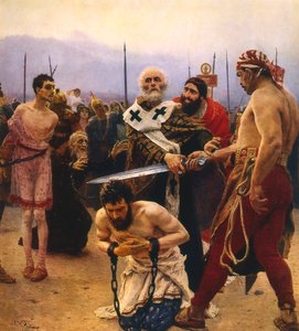 処刑から3人の罪のない人を救う聖ニコラス、c1888 作： Ilya Efimovich Repin