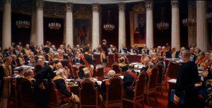 1901年5月7日、国務院の公式会議 作： Ilya Efimovich Repin