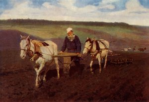 「鋤での耕作者レオ・ニコラエヴィッチ・トルストイ」、1887年、1965年。