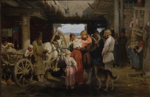 1879年の新兵の送別 作： Ilya Efimovich Repin